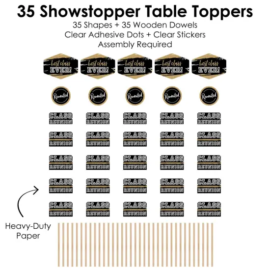 Big Dot of Happiness Reunited - School Class Reunion Party Centerpiece Sticks - Showstopper Table Toppers - 35 Pieces {7}