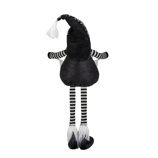 Northlight Dangling Striped Legs "JOY" Gnome Christmas Figure - 30" - Black and White {6}
