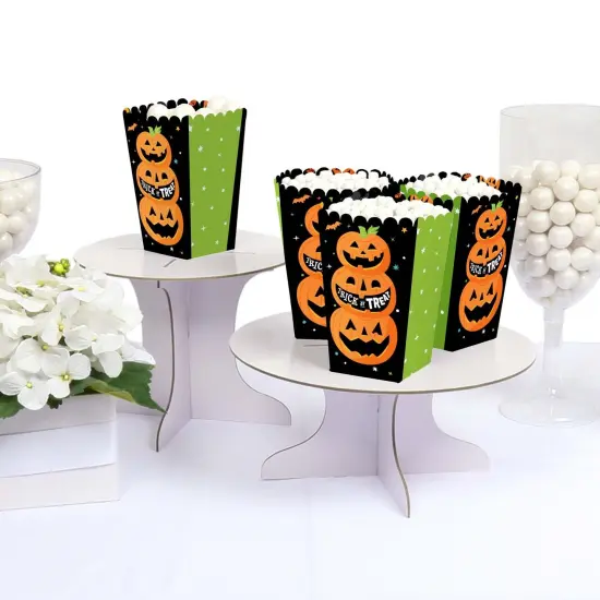 Big Dot of Happiness Jack-O'-Lantern Halloween - Kids Halloween Party Favor Popcorn Treat Boxes - Set of 12 {4}