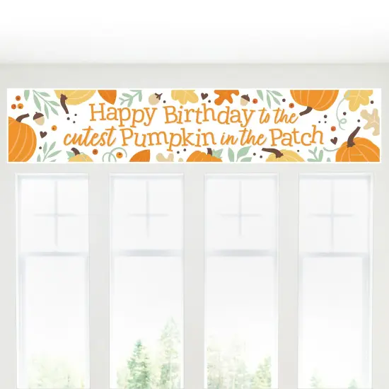 Big Dot of Happiness Little Pumpkin - Happy Birthday Fall Birthday Decorations Party Banner {6}