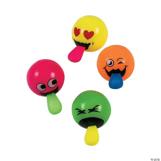 Light-Up Pop-Out Tongue Bouncy Balls - 12 Pc. {2}