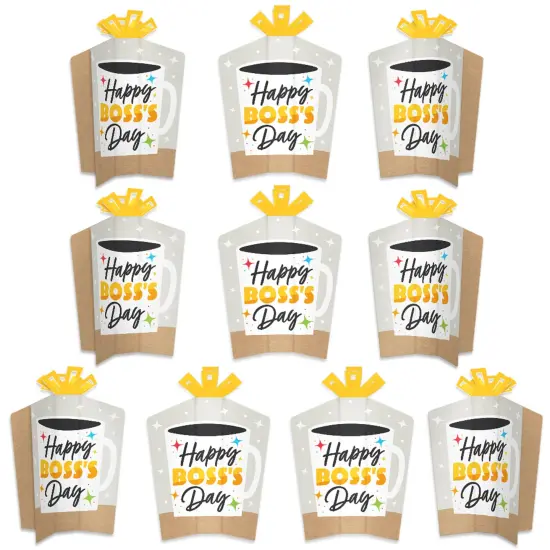 Big Dot of Happiness Happy Boss&rsquo;s Day - Table Decorations - Best Boss Ever Fold and Flare Centerpieces - 10 Count {1}