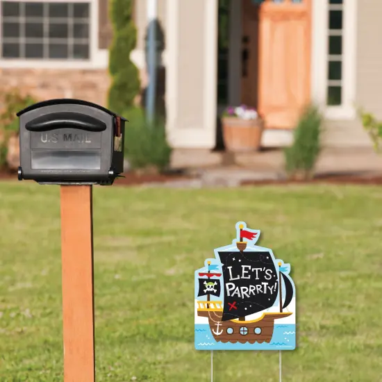 Big Dot of Happiness Pirate Ship Adventures - Outdoor Lawn Sign - Skull Birthday Party Yard Sign - 1 Piece {3}