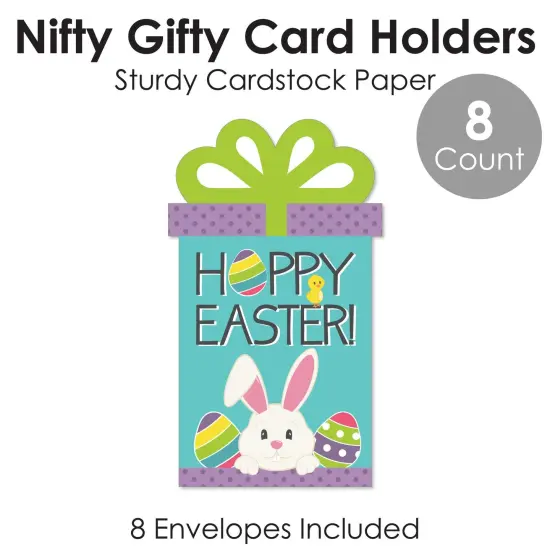 Big Dot of Happiness Hippity Hoppity - Easter Bunny Party Money and Gift Card Sleeves - Nifty Gifty Card Holders - Set of 8 {6}