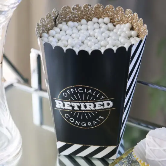 Big Dot of Happiness Happy Retirement - Retirement Party Favor Popcorn Treat Boxes - Set of 12 {7}