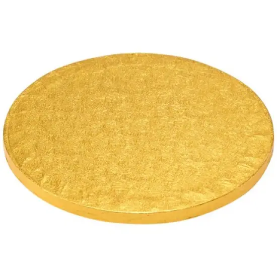 8" Round Gold Foil Cake Board Drum {2}