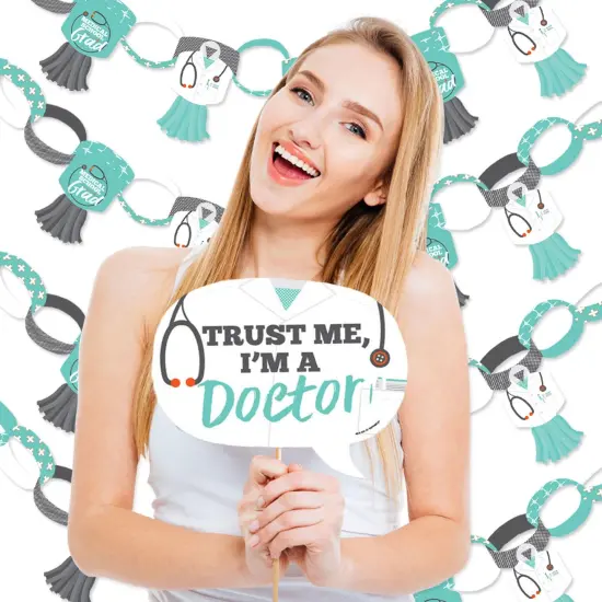 Big Dot of Happiness Medical School Grad - Banner and Photo Booth Decorations - Doctor Graduation Party Supplies Kit - Doterrific Bundle {3}