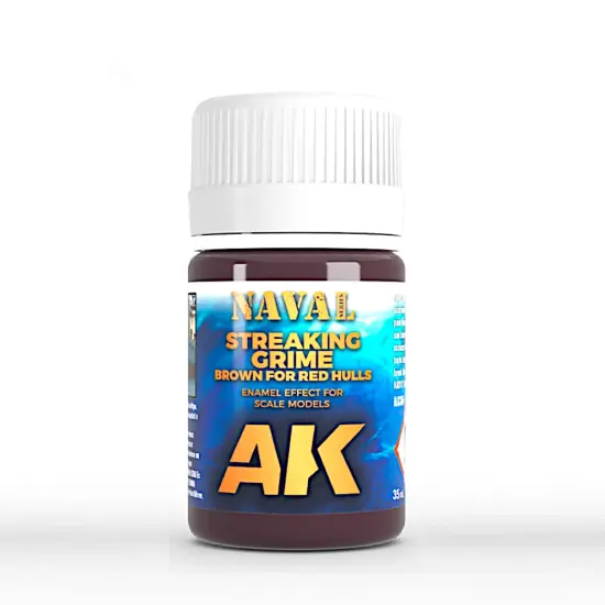AK Interactive: Brown Streaking Grime for Red Hulls (35ml Bottle) {1}