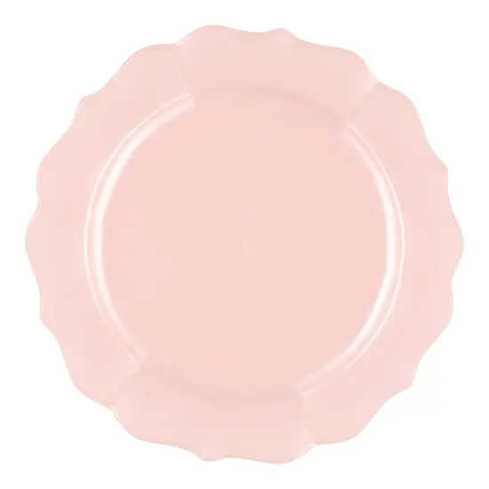 Pearl Pink Round Lotus Plastic Appetizer/Salad Plates - 7.5" (120 Plates) {2}