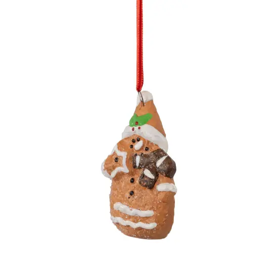 Northlight Gingerbread Snowman with Star Christmas Ornament - 2.75" Brown {6}