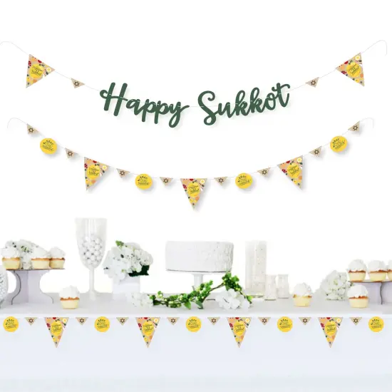 Big Dot of Happiness Sukkot - Sukkah Holiday Letter Banner Decoration - 36 Banner Cutouts and Happy Sukkot Banner Letters {3}