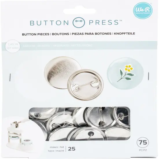 We R Button Press Refill Pack 25/Pkg-Medium (37mm) {1}