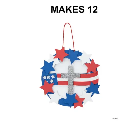 Religious Patriotic Wreath Craft Kit - Makes 12 {1}