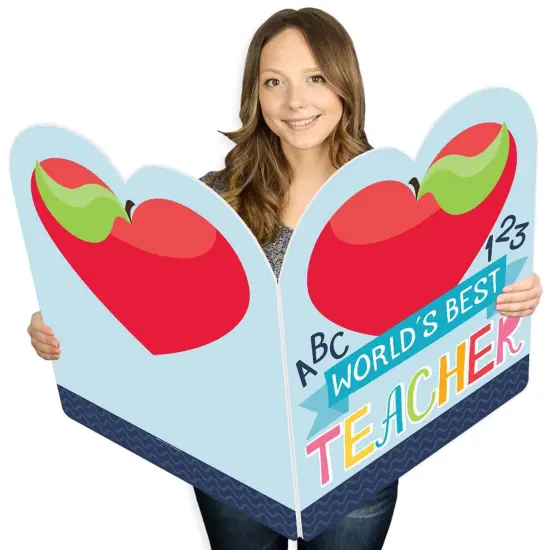Big Dot of Happiness Teacher Appreciation - First Day of School Giant Greeting Card - Big Shaped Jumborific Card {1}