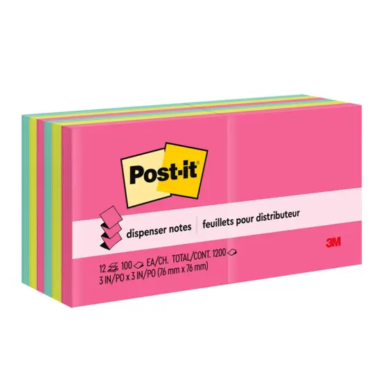 Dispenser Pop-up Notes, Poptimistic Collection, 100 Sheets/Pad, 12 Pads {1}