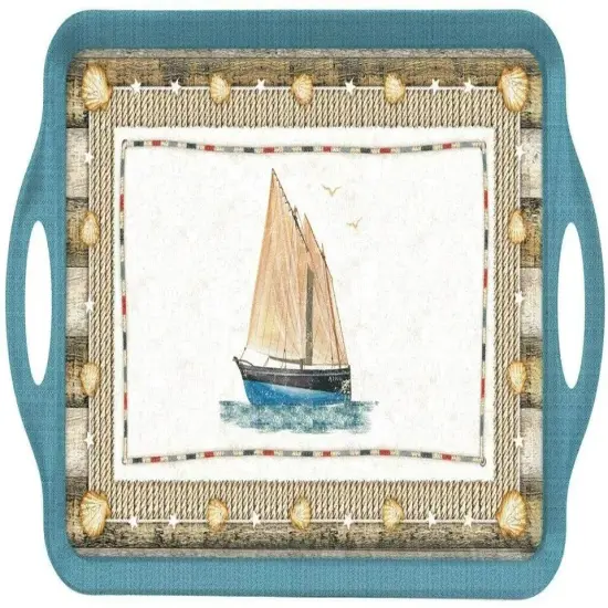 Pimpernel Coastal Breeze Collection Large Handled Tray - 18.9 x 11.6 Inch {1}
