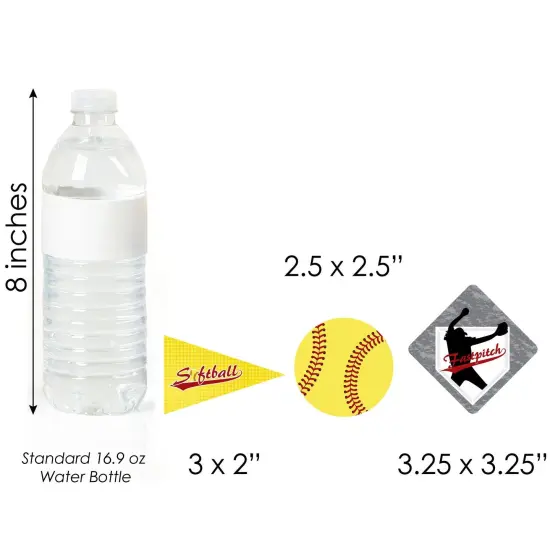 Big Dot of Happiness Grand Slam - Fastpitch Softball - DIY Shaped Birthday Party or Baby Shower Cut-Outs - 24 Count {6}