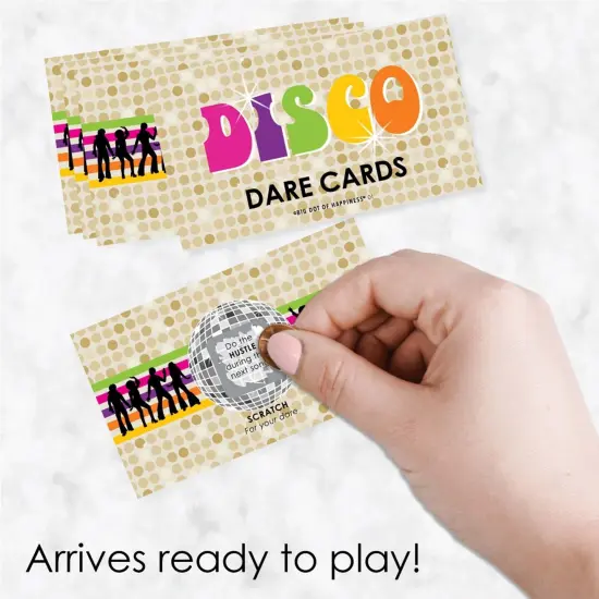 Big Dot of Happiness 70's Disco - 1970's Disco Fever Party Game Scratch Off Dare Cards - 22 Count {3}