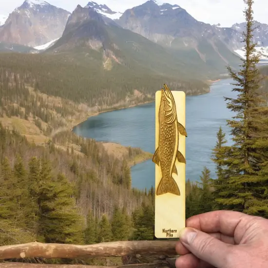 Bookmark - Northern Pike Fish - Birch wood {5}