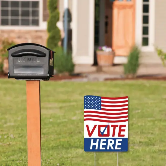 Big Dot of Happiness Vote Here - Outdoor Lawn Sign - Political Election Day Yard Sign - 1 Piece {3}