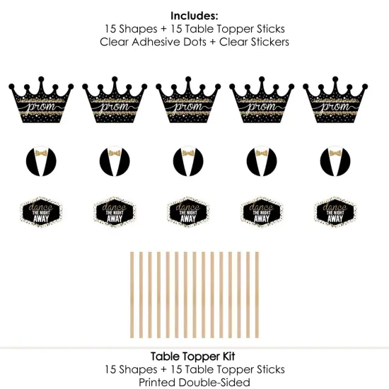 Big Dot of Happiness Prom - Prom Night Party Centerpiece Sticks - Table Toppers - Set of 15 {7}