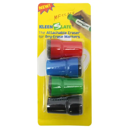 Large Barrel Attachable Eraser Caps for Dry Erase Markers, 4 Per Pack, 6 Packs {2}
