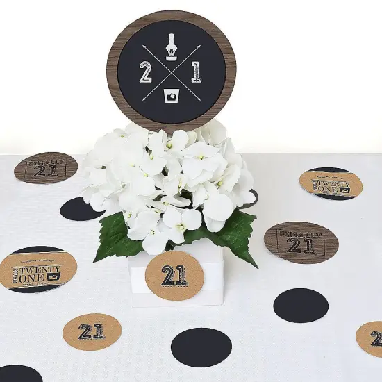 Big Dot of Happiness Finally 21 - Birthday Party Giant Circle Confetti - 21st Birthday Party Decorations - Large Confetti 27 Count {7}