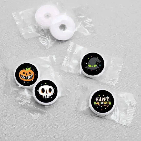 Big Dot of Happiness Jack-O'-Lantern Halloween - Kids Halloween Party Round Candy Sticker Favors - Labels Fits Chocolate Candy (1 sheet of 108) {4}