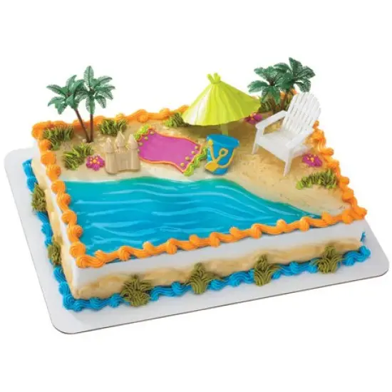 Beach Chair & Umbrella Cake Kit 6-Piece set {1}