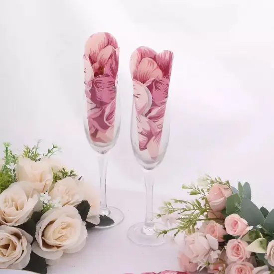 20-Pieces Peony Flower Shaped Paper Cocktail Napkins {3}