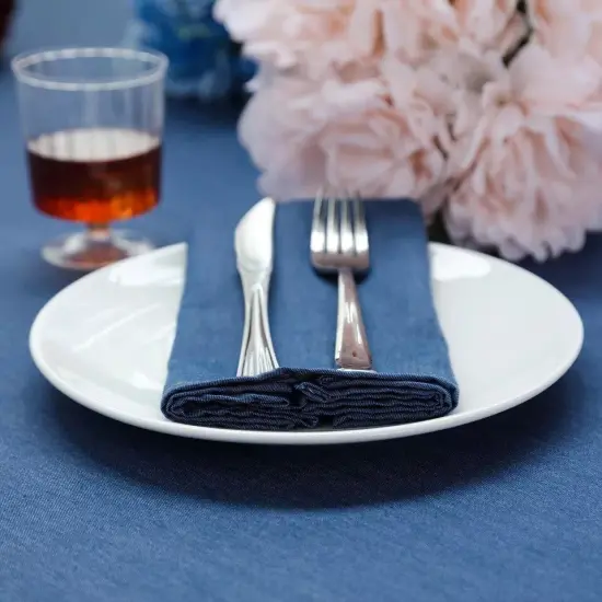 17" Wide Faux Denim Polyester Napkins {3}