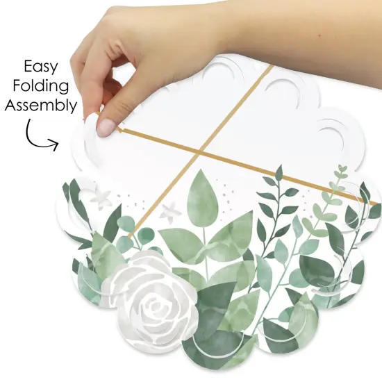 Big Dot of Happiness Boho Botanical - Greenery Party Round Table Decorations - Paper Chargers - Place Setting For 12 {6}