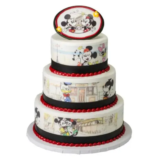 Mickey Mouse & Friends Cafe Minnie Edible Cake Image PhotoCake&reg; {2}
