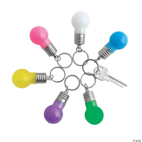 Light-Up Lightbulb Keychains - 12 Pc. {2}