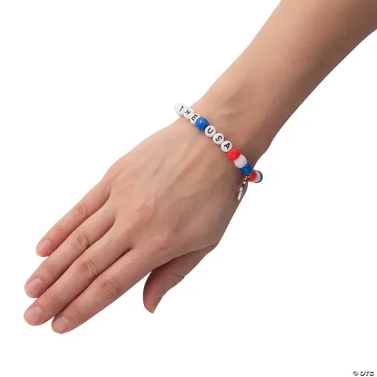 Religious Patriotic Beaded Bracelet Craft Kit - Makes 12 {2}