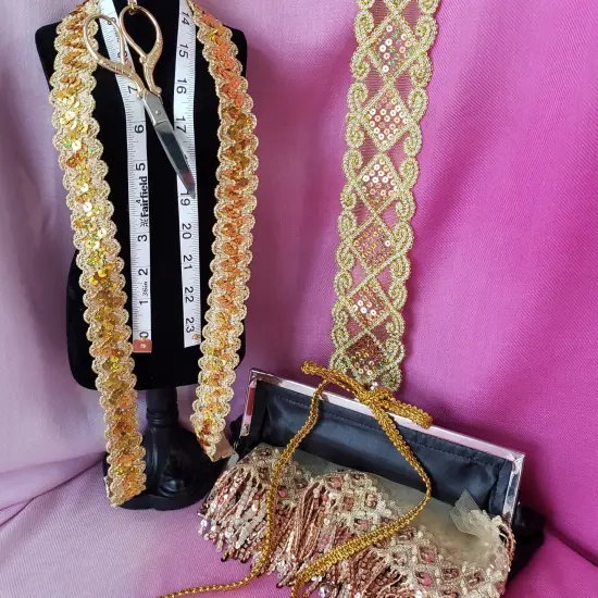 20 yards of Brennar Scallop Edge Sequin Braid Trim | 20 yard cut {4}