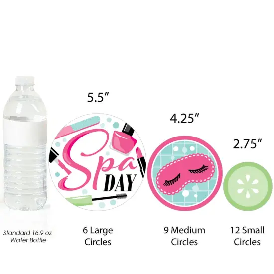 Big Dot of Happiness Spa Day - Girls Makeup Party Giant Circle Confetti - Party Decorations - Large Confetti 27 Count {3}