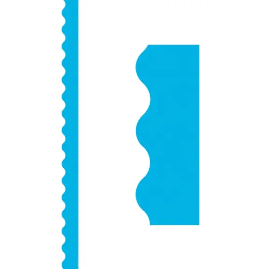 Aqua Scalloped Border Trim, 35 Feet Per Pack, 6 Packs {2}