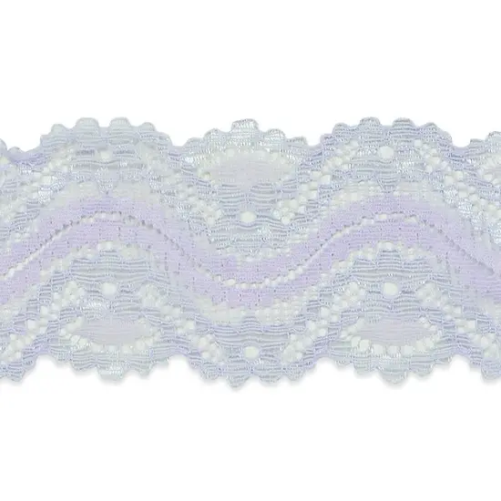 10 yards of Cora 2 1/4" Stretch Raschel Lace Trim | 10 yard cut Lavender {1}