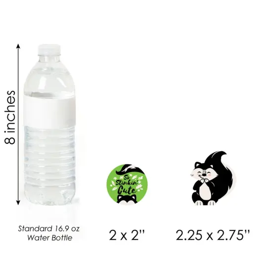 Big Dot of Happiness Little Stinker - DIY Shaped Woodland Skunk Baby Shower or Birthday Party Cut-Outs - 24 Count {4}