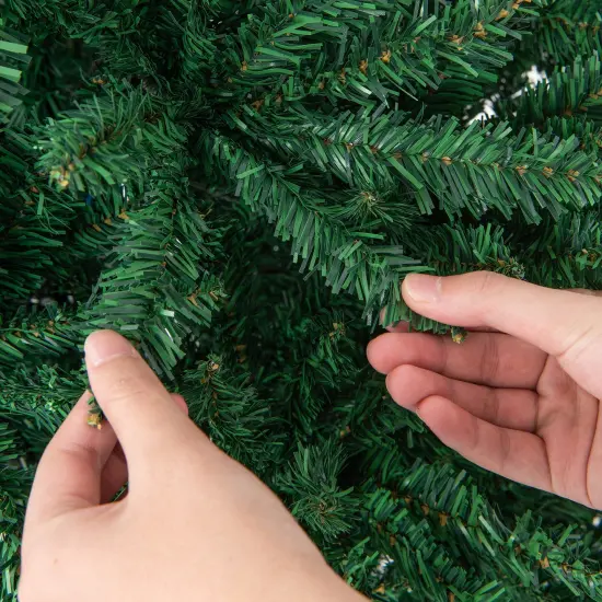 7.5 Feet Artificial Christmas Tree With Folding Metal Stand {4}