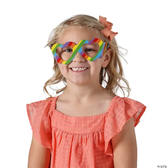 Rainbow Paper Glasses 12 Pieces {2}