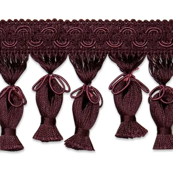 10 yards of Tied Tassel Fringe Trim | 10 yard cut Eggplant {1}