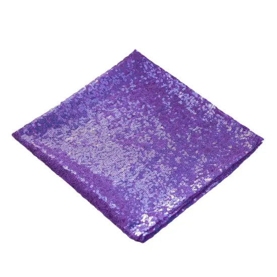 20" Sequined Napkin for Wedding Party Purple {1}