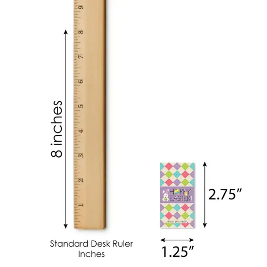 Big Dot of Happiness Hippity Hoppity - Mini Candy Bar Wrapper Stickers - Easter Bunny Party Small Favors - 40 Count {6}