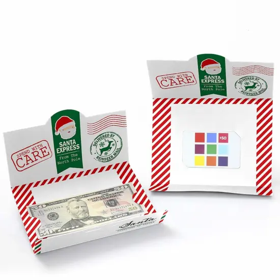 Big Dot of Happiness Santa's Special Delivery - From Santa Claus Christmas Money and Gift Card Holders - Set of 8 {3}
