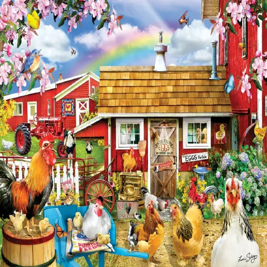 Sunsout Springtime Chickens 1000 pc Jigsaw Puzzle 34740 {1}