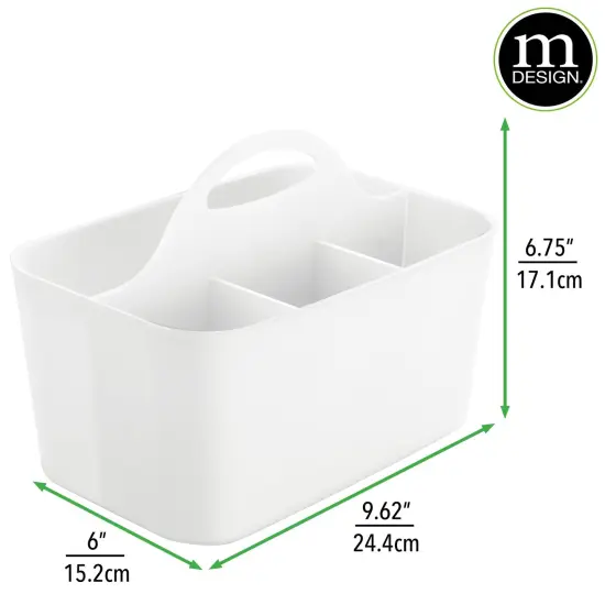 mDesign Plastic Storage Caddy Tote for Sewing & Craft Supplies, Small {3}