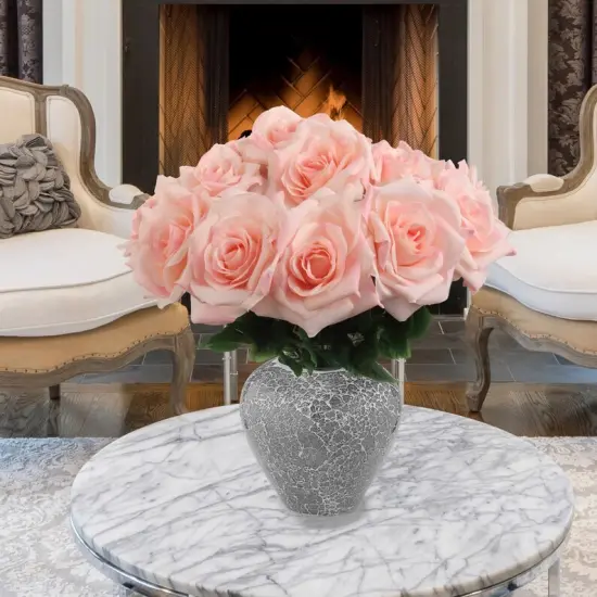 Delicate Light Pink Silk Rose Artificial Flowers - Stunning for Weddings, Home Decor and DIY Crafts {3}