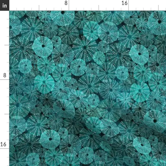 Various Fabrics by the Yard or Fat Quarter Water Summer Sea Turquoise Blue Oceans Underwater World Ocean Creature Shell Watercolor Custom Printed Fabric by Spoonflower {2}
